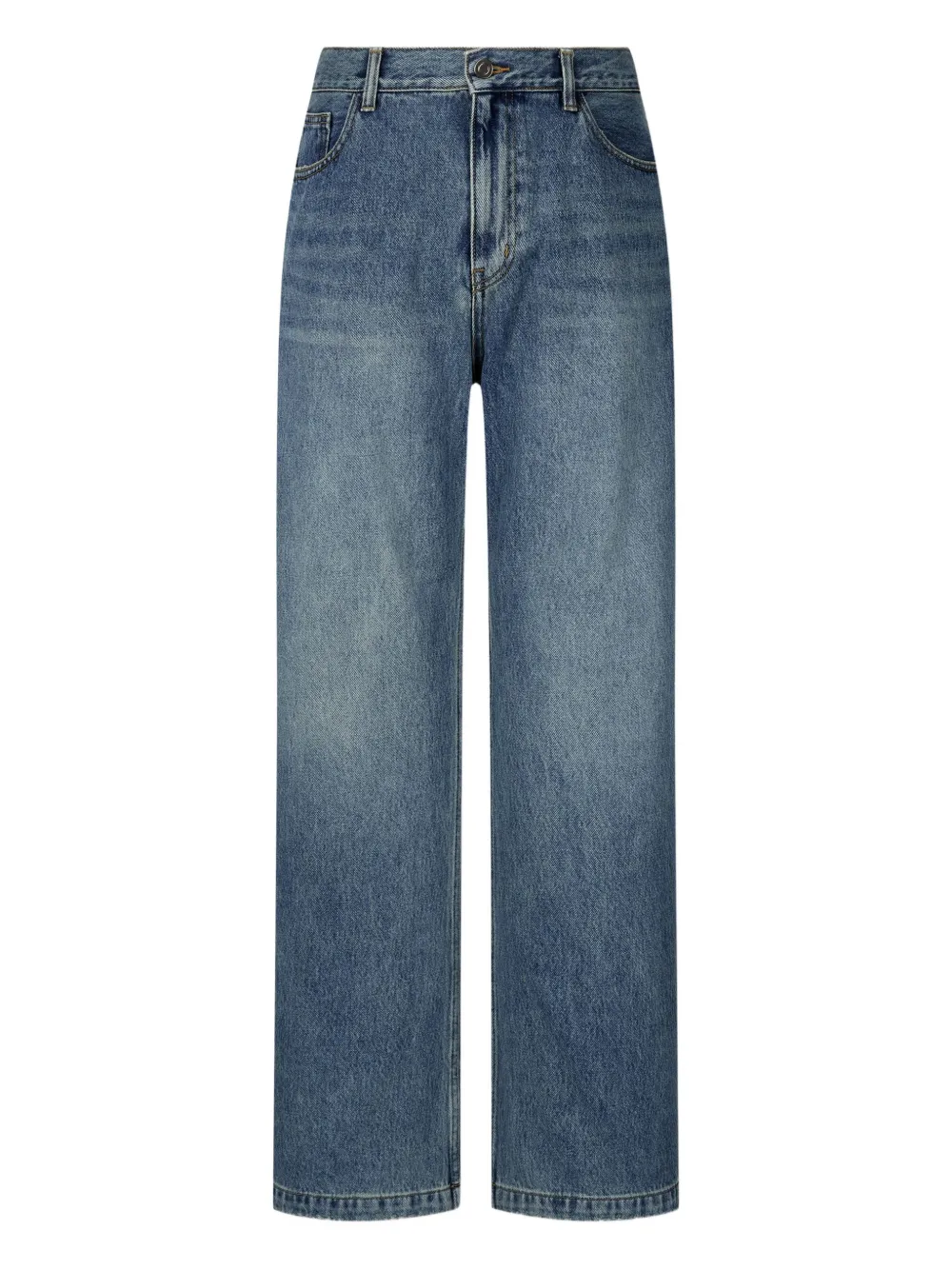 whiskered-effect jeans