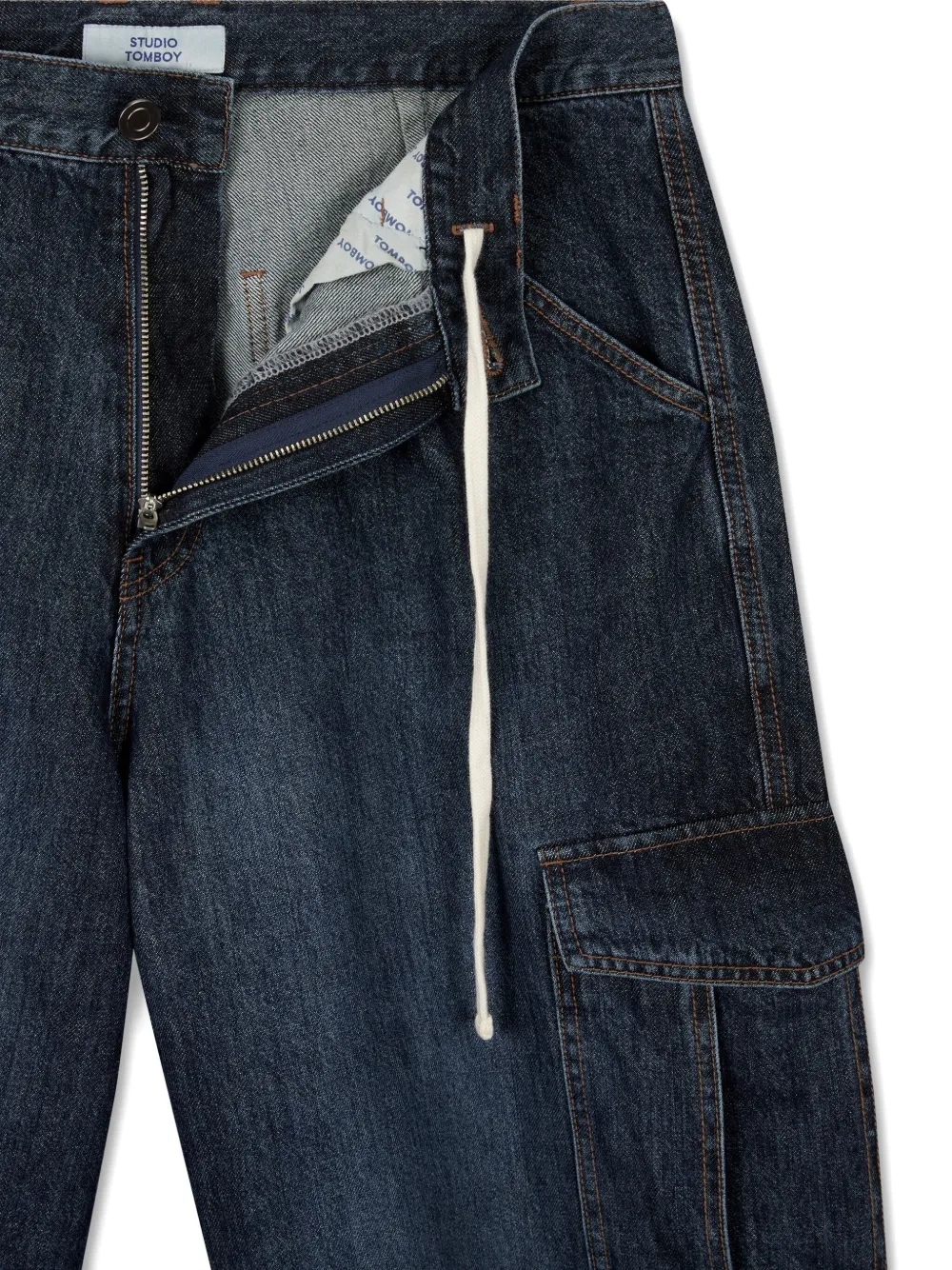 STUDIO TOMBOY Jeans met cargo zakken Blauw