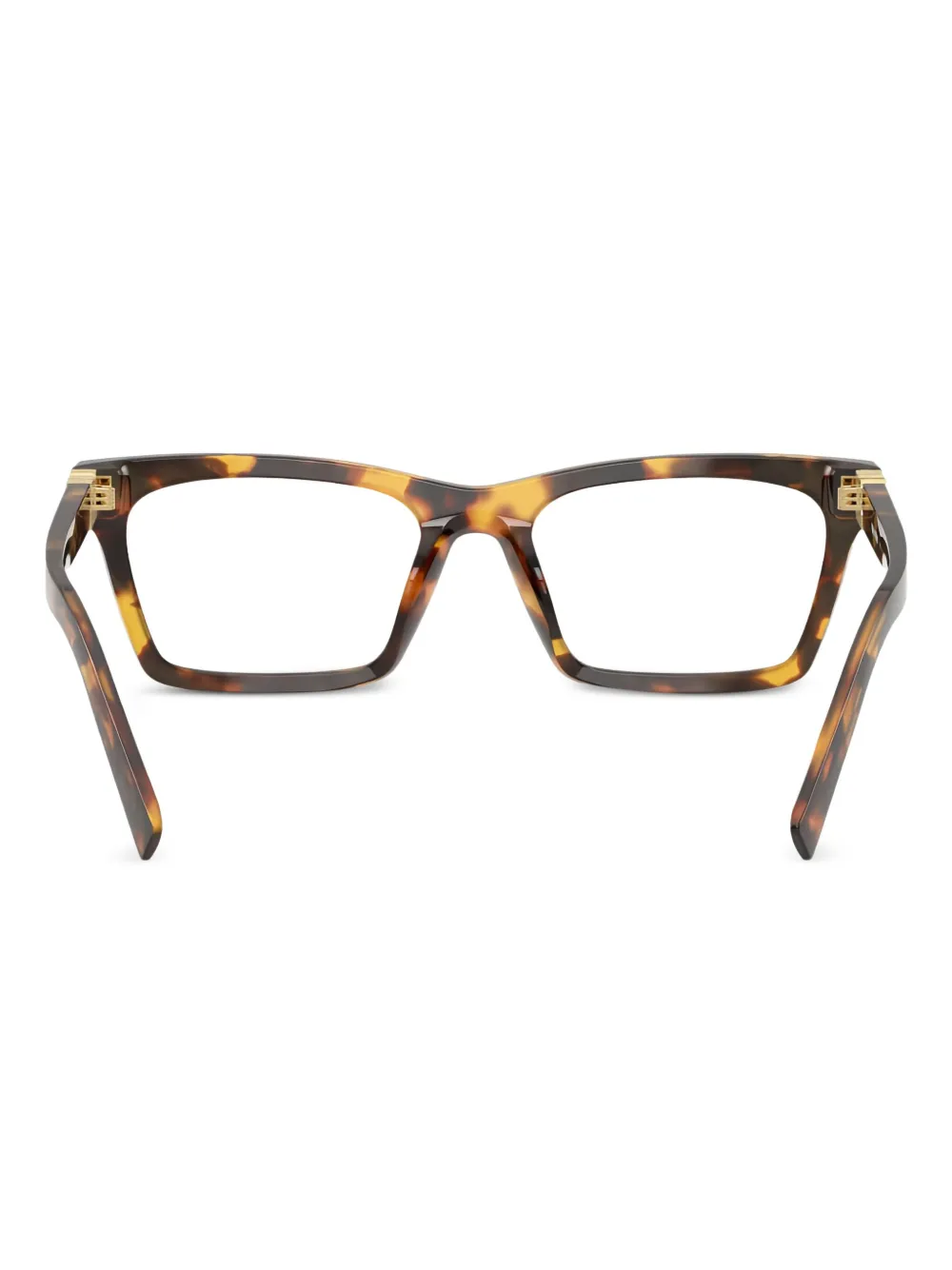 Miu Eyewear Bril met rechthoekig montuur en schildpadschild-effect Bruin