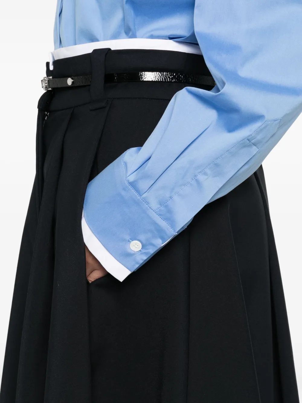 Maje Midi-rok met ceintuur Blauw