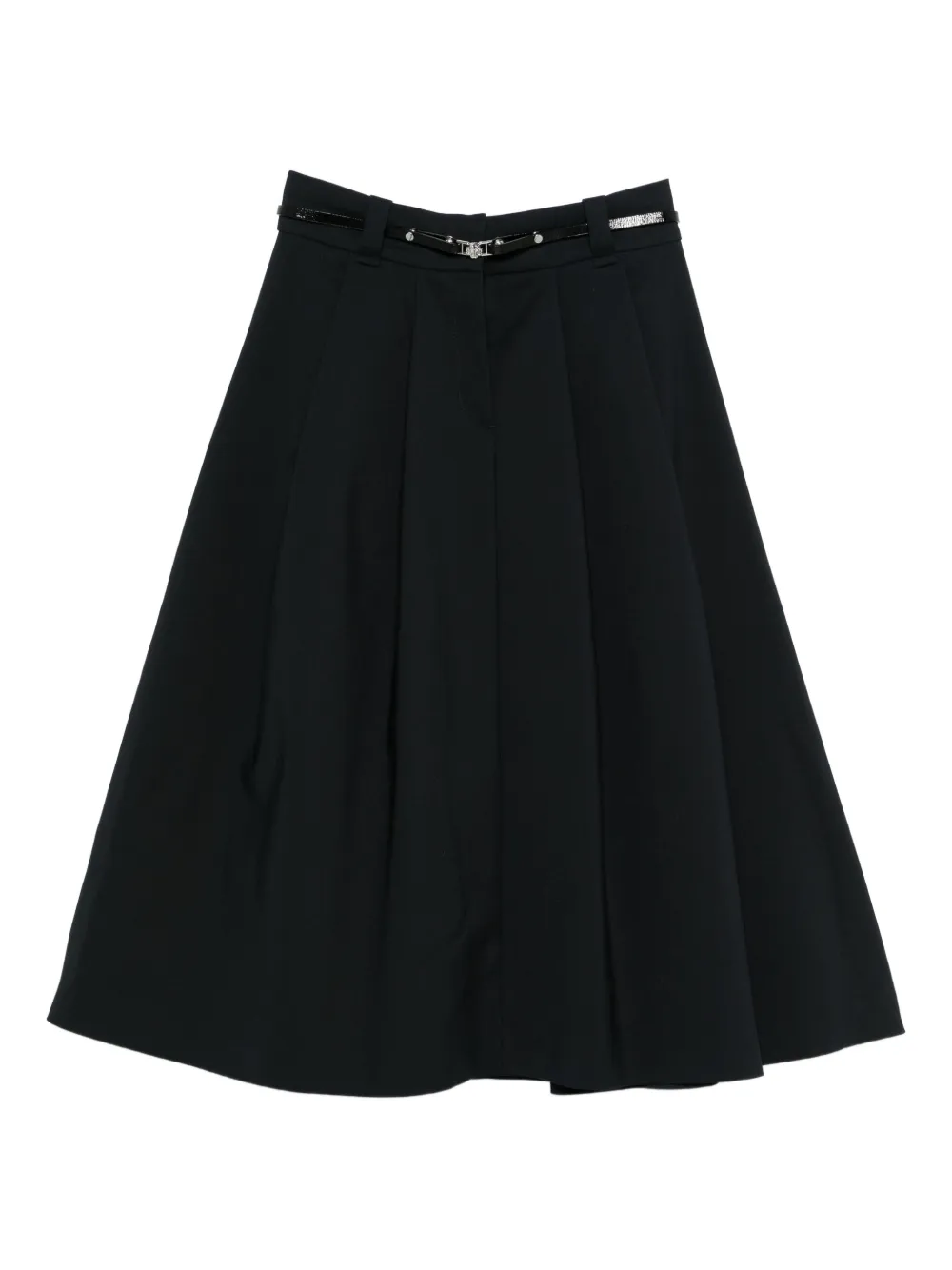Maje jupe mi-longue à taille ceinturée | bleu | Image 1