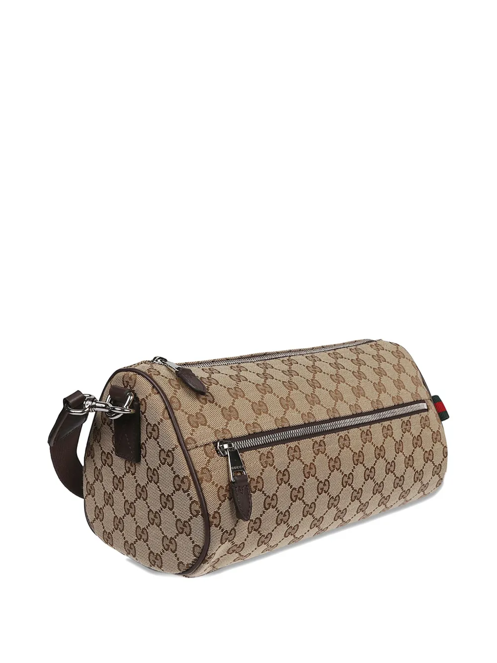 Gucci GG-canvas monogram cylindrical shoulder bag - Beige