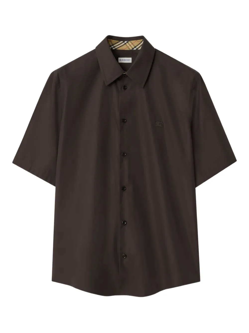 Burberry Camicia in cotone con ricamo - Marrone
