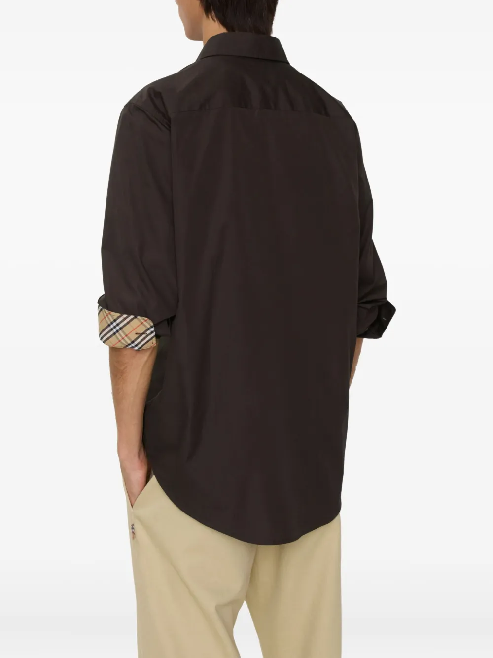 Burberry embroidered cotton shirt - Bruin