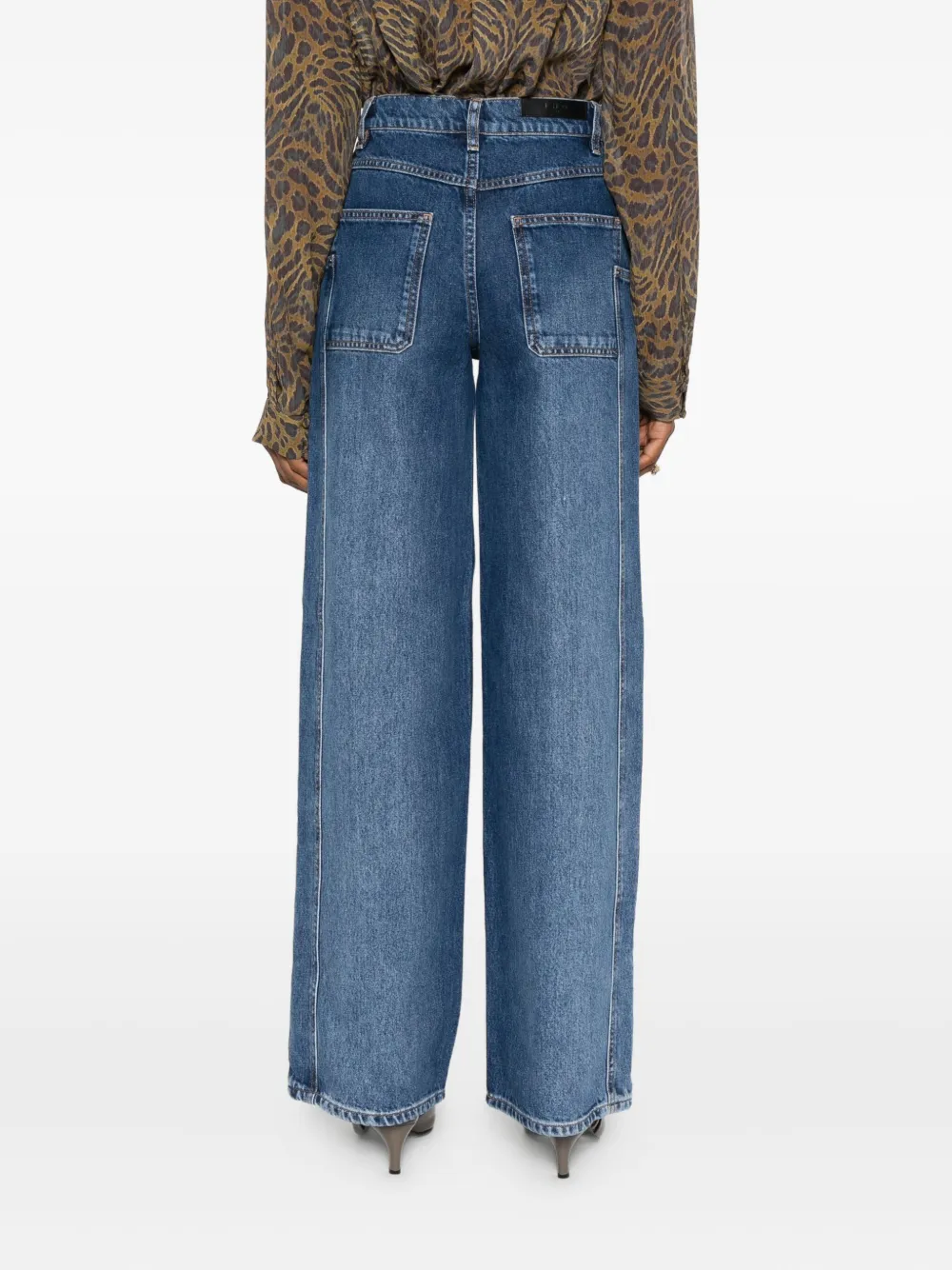 IRO Jeans met vlakken Blauw