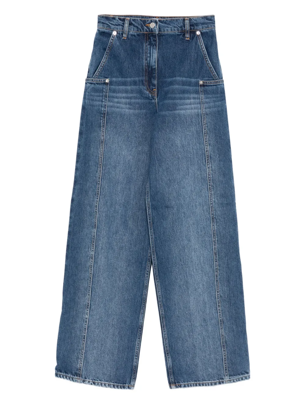 IRO Jeans met vlakken Blauw