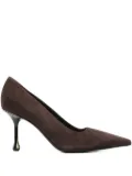 Jimmy Choo 80mm Îxia pointed-toe heeled pumps - Brown
