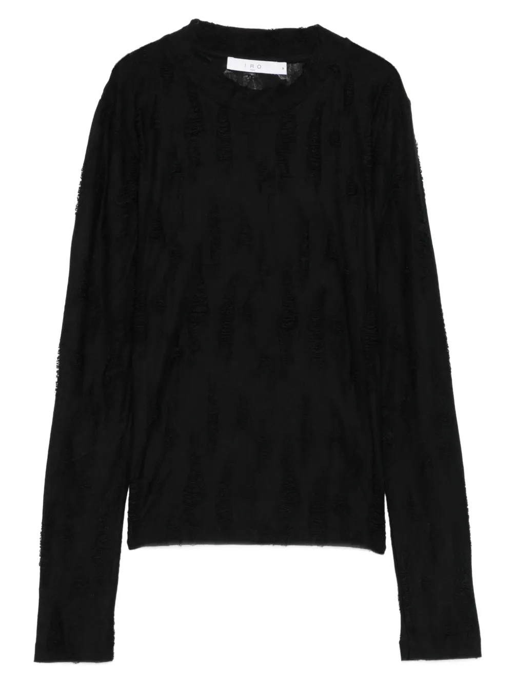 IRO textured long-sleeve blouse Zwart