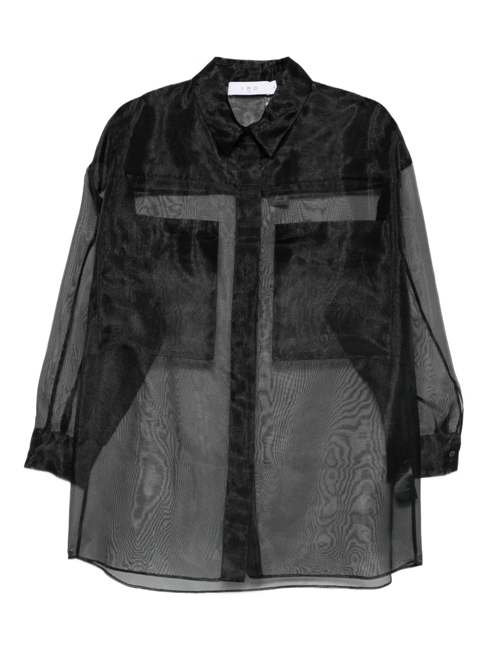 IRO Shirt met doorzichtige vlakken Zwart