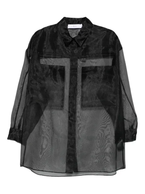 IRO camisa con paneles transparentes