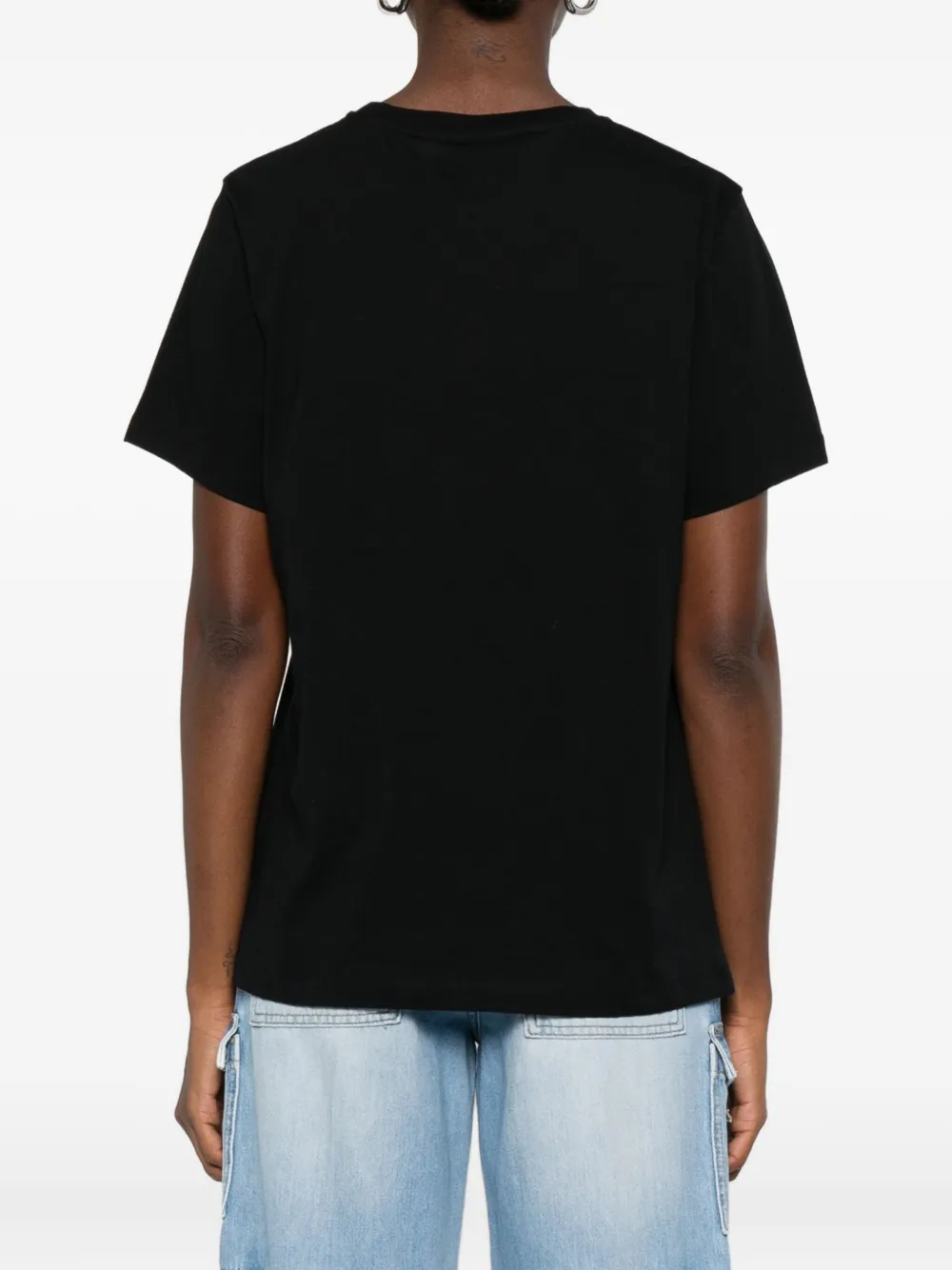 Iro Short-sleeve Crew-neck Top In Black