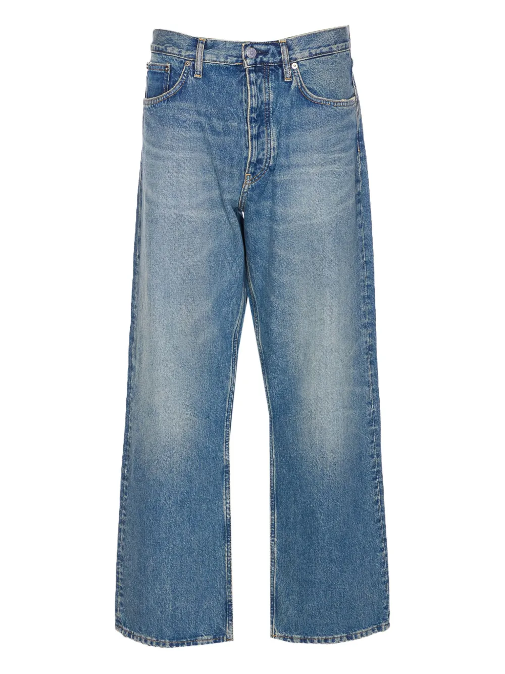 button-fly patch-pocket jeans