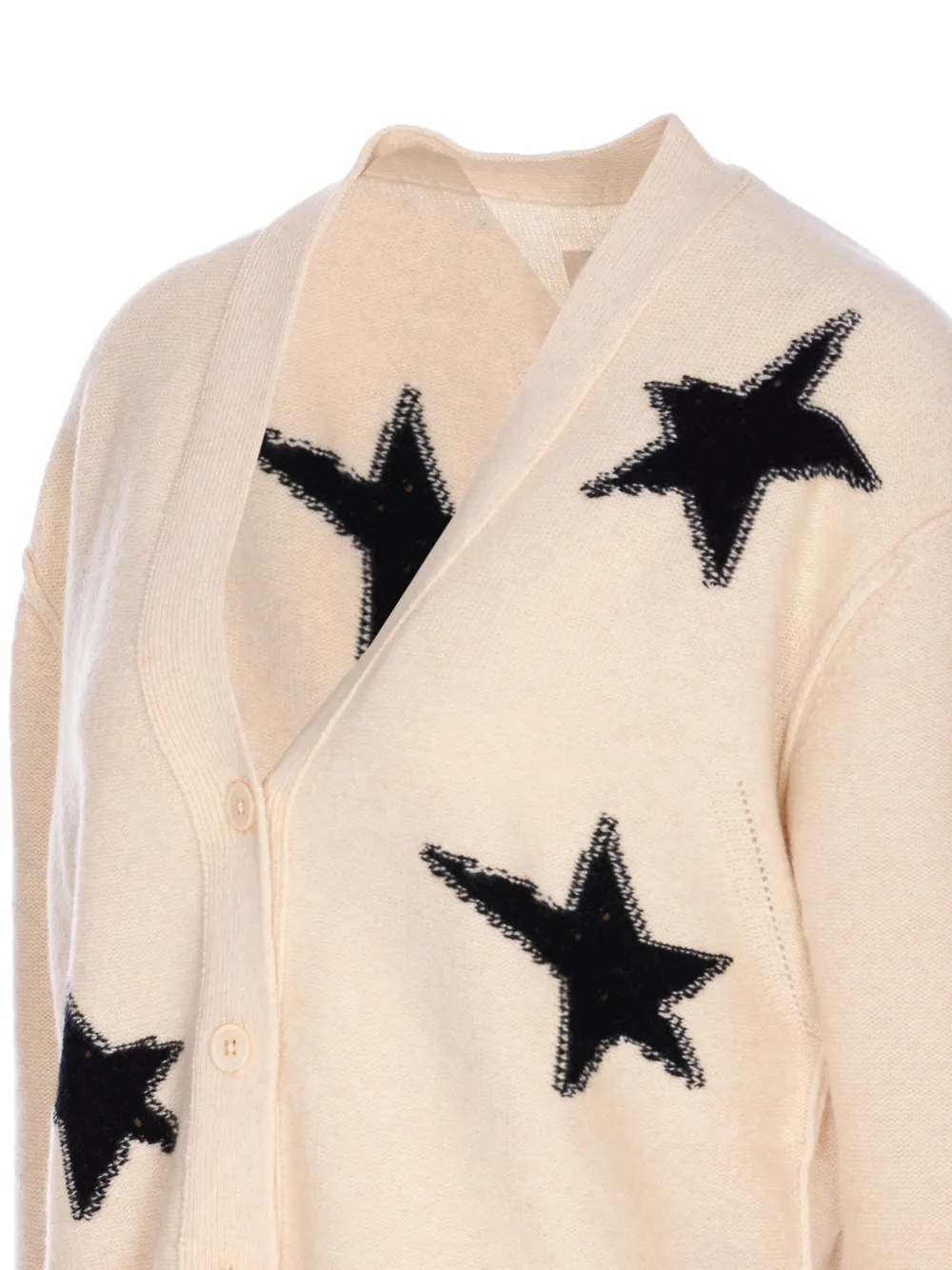 Zadig & Voltaire Star-intarsia Cashmere Cardigan In Pink