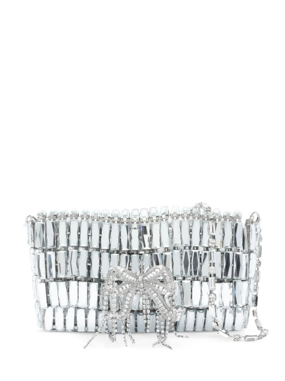 crystal-embellished bow shoulder bag