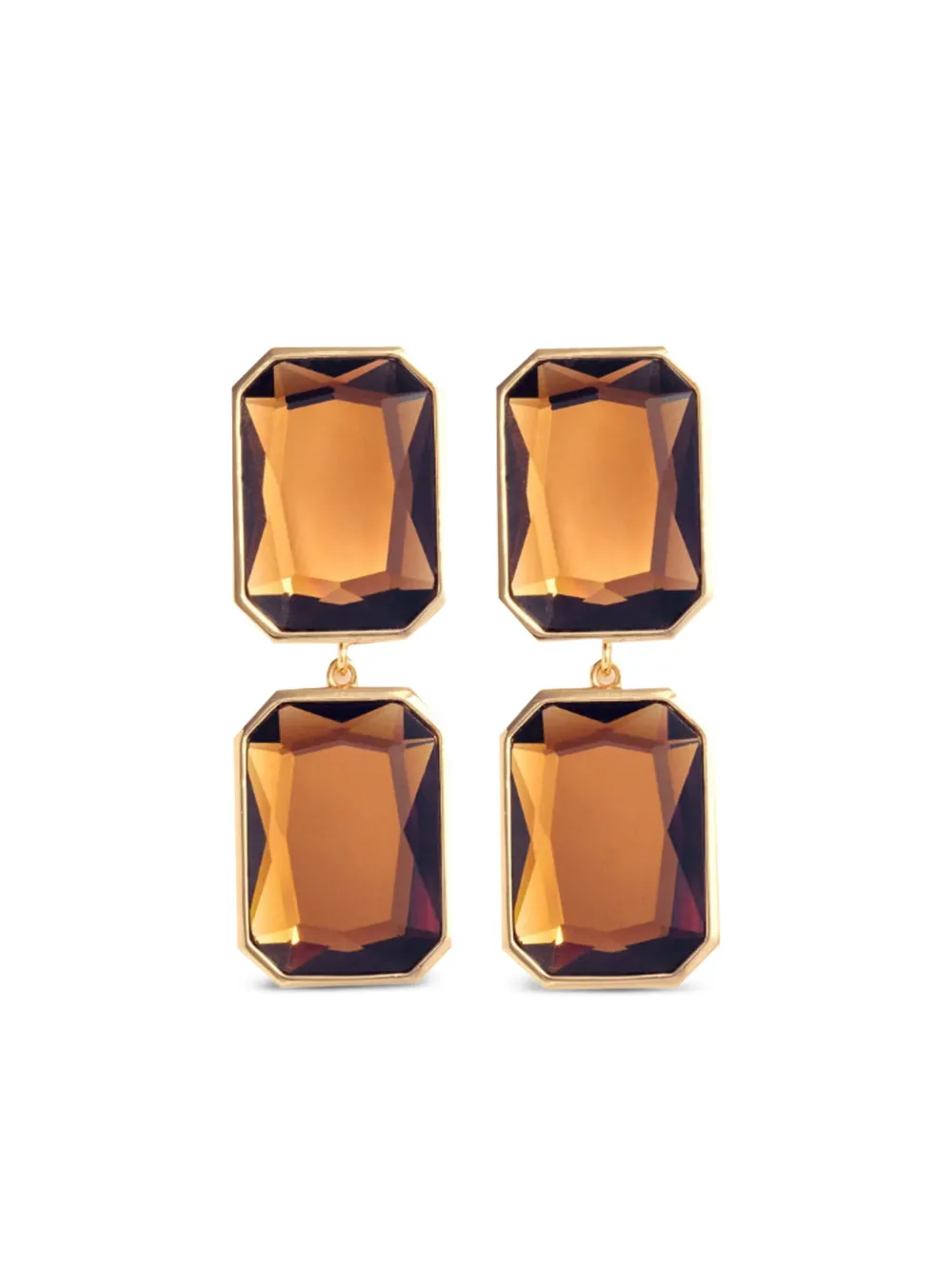 Self-Portrait aretes con cristales de ámbar | naranja | Image 1