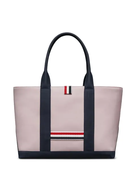 Thom Browne Kids Borsa tote con dettaglio a righe