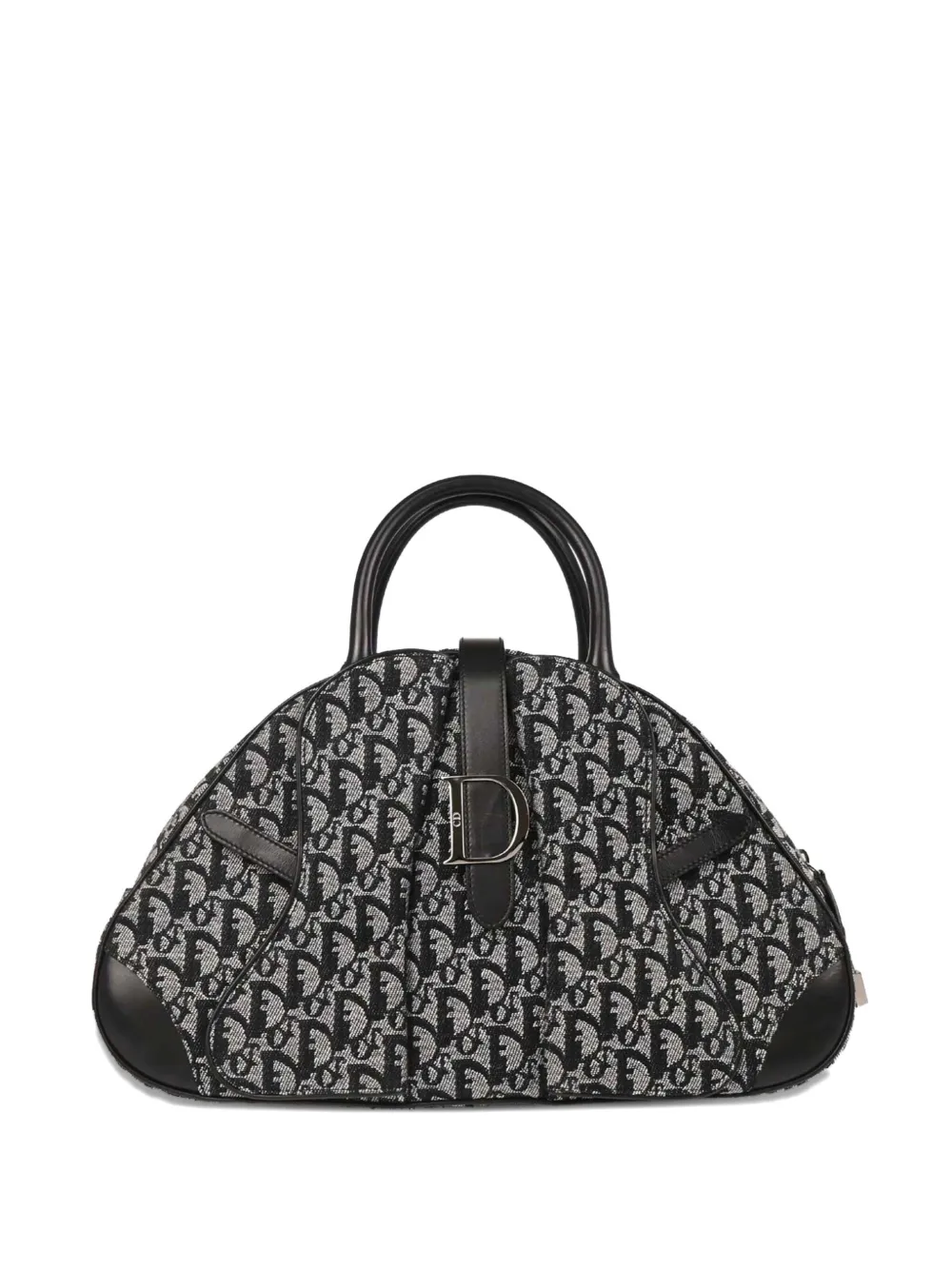 Christian Dior Pre-Owned 2002 ダブル サドル ハンドバッグ - ブラック Christian Dior Pre-Owned 2002 ダブル サドル ハンドバッグ - ブラック