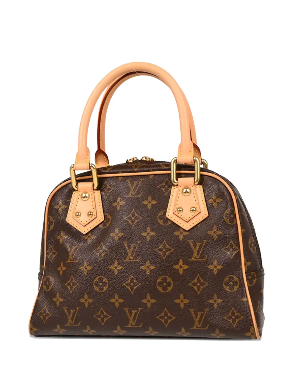Pre-owned Louis Vuitton 2006 Monogram Manhattan Pm Handbag In Brown