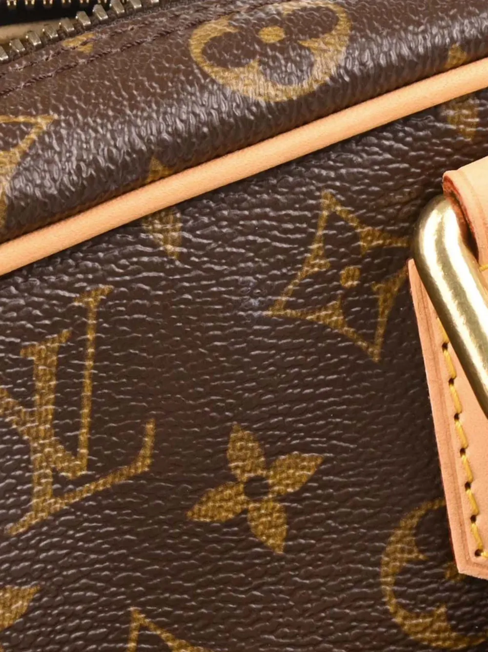 Pre-owned Louis Vuitton 2006 Monogram Manhattan Pm Handbag In Brown