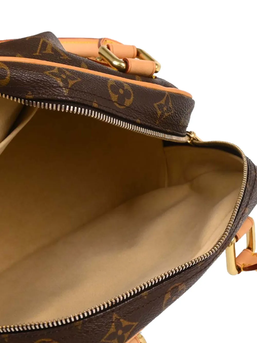 Pre-owned Louis Vuitton 2006 Monogram Manhattan Pm Handbag In Brown
