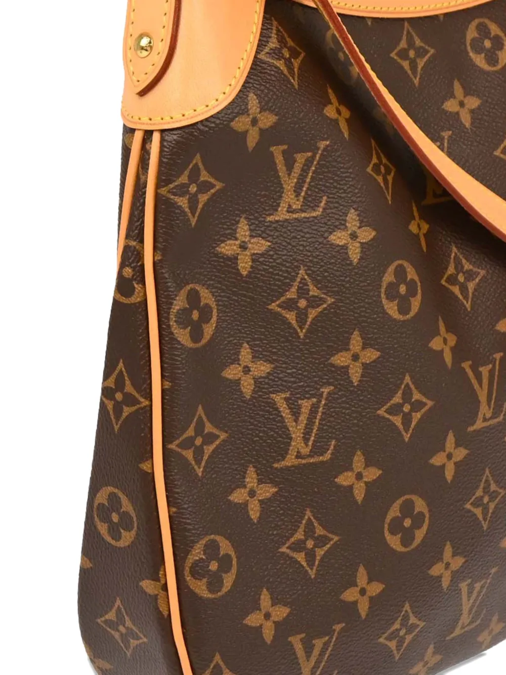 Pre-owned Louis Vuitton 2015 Monogram Odeon Pm Shoulder Bag In Brown