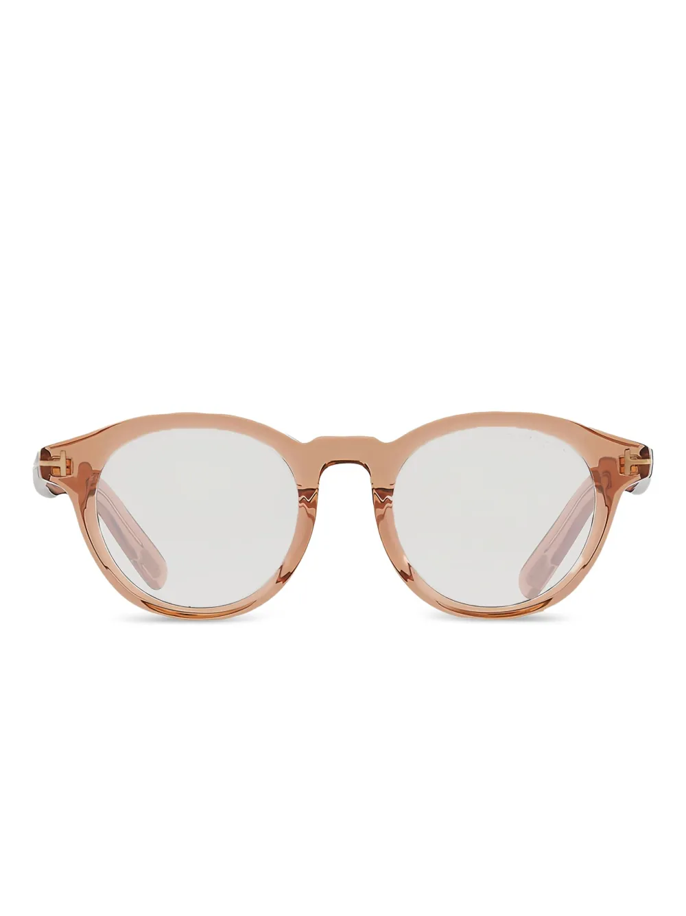 TOM FORD Zonnebril met rond montuur Beige