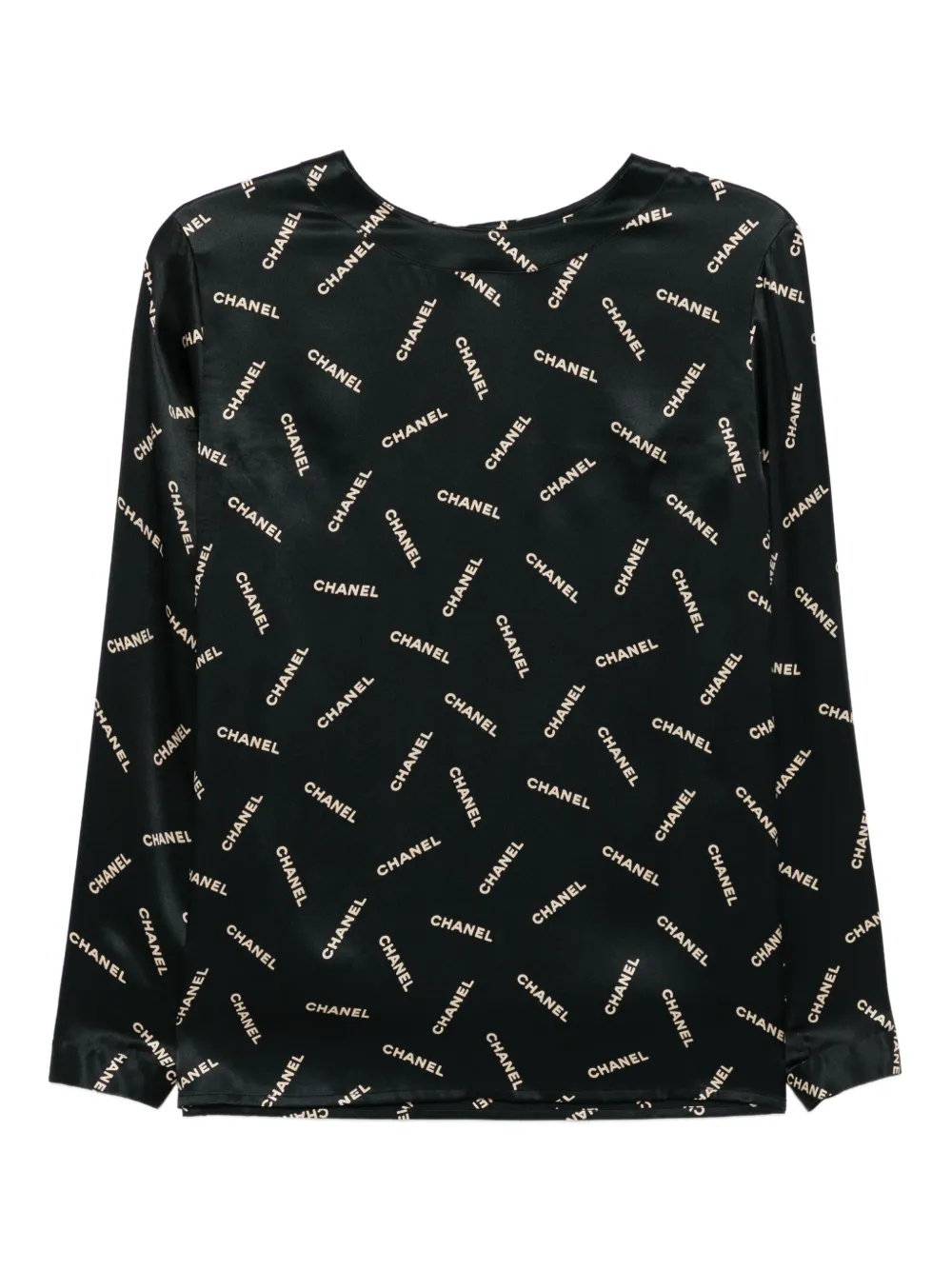 CHANEL Pre-Owned Top con logo 1990-2000 - Nero