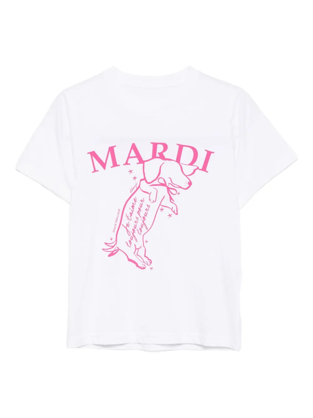 Mardi Mercredi Les Petites t-shirt imprimé Ddanji | blanc | Image 1