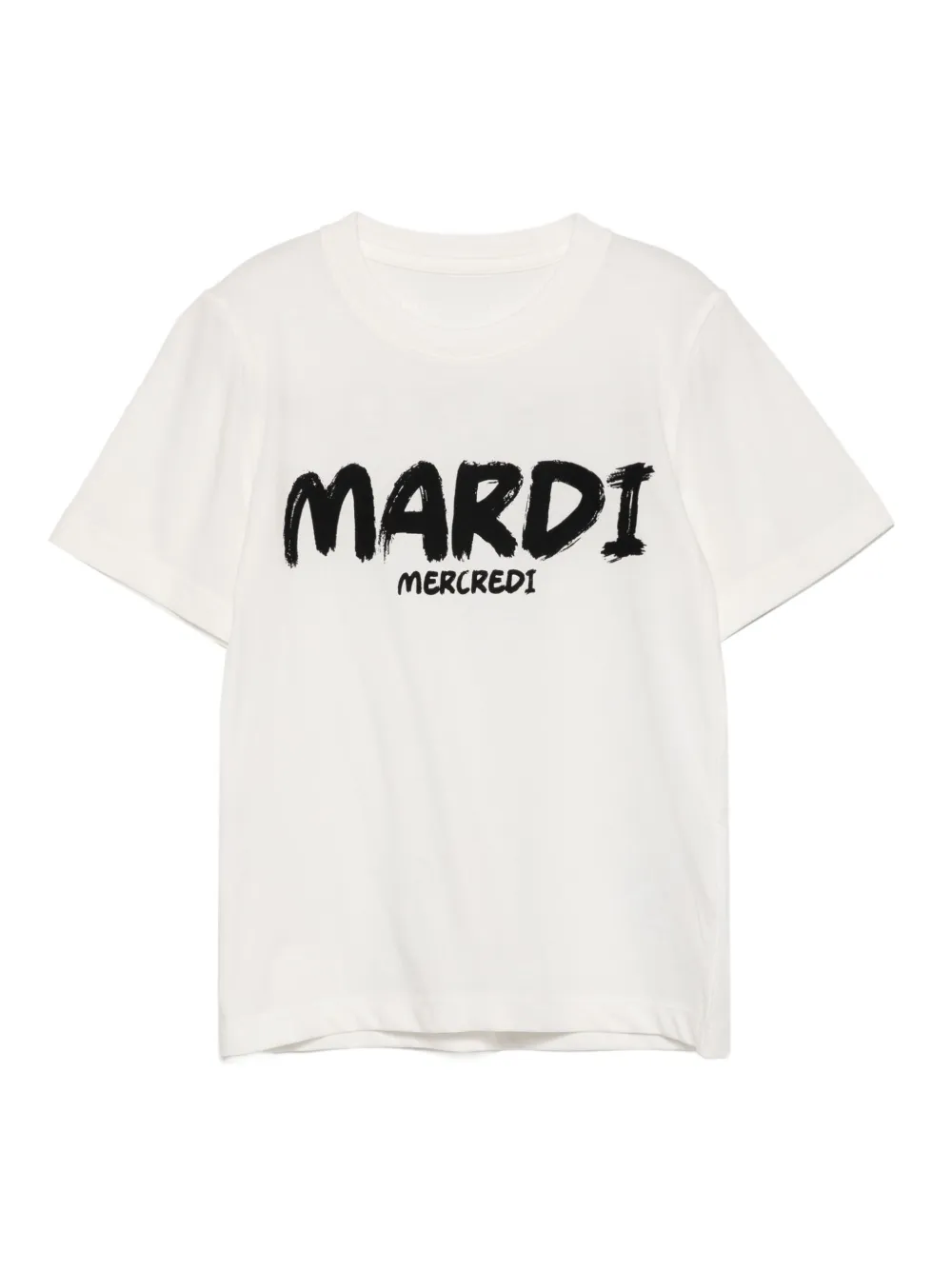 Mardi Mercredi Les Petites brushed-logo T-shirt | White | Image 1