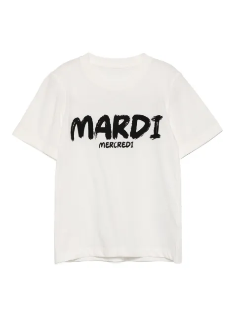 Mardi Mercredi Les Petites brushed-logo T-shirt