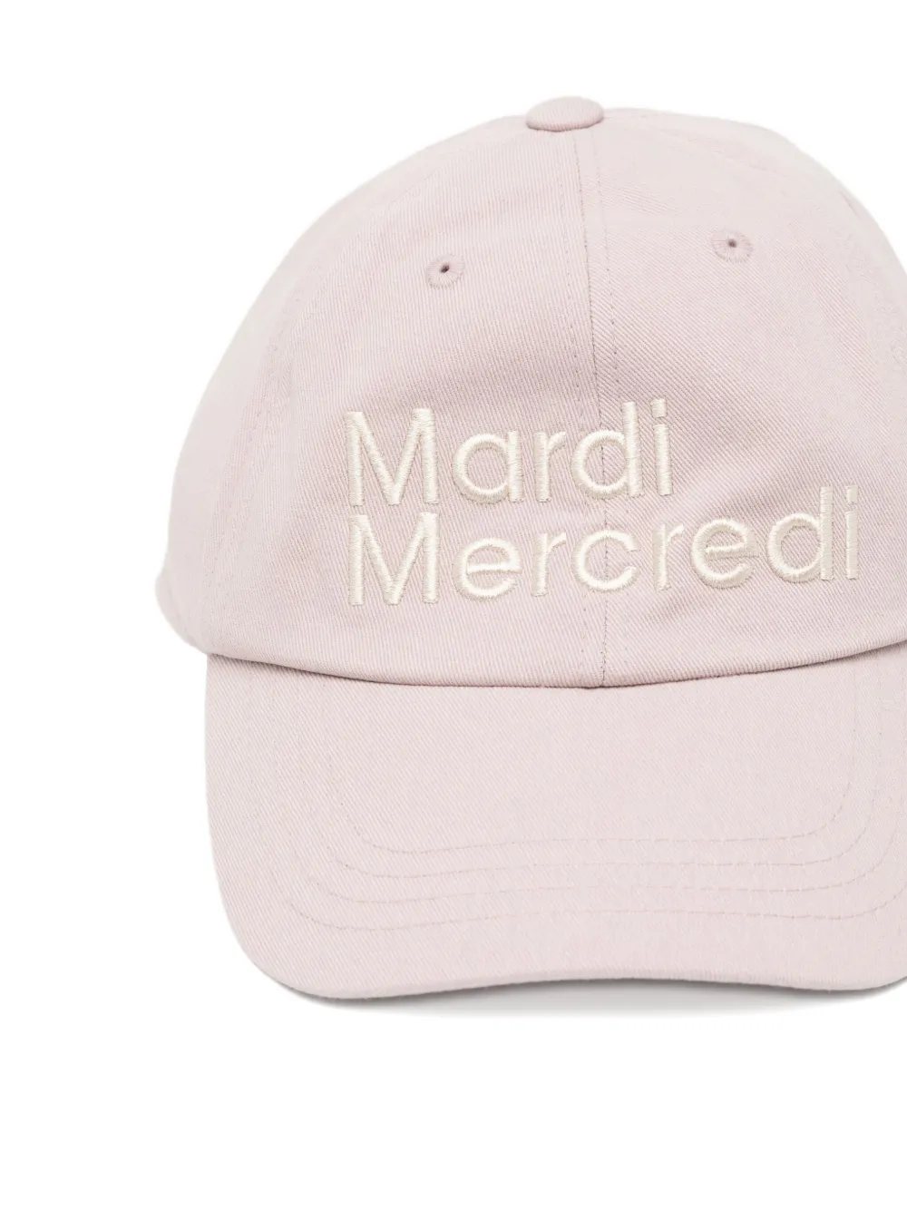 Mardi Mercredi Les Petites Embroidered-logo Cotton Cap In Neutral