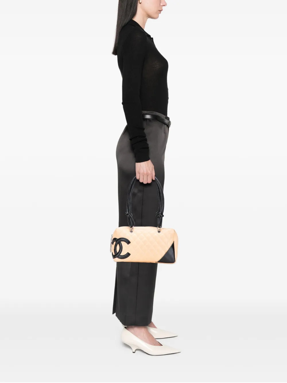 CHANEL Pre-Owned 2003-2004 Large Quilted Lambskin Cambon Ligne shoulder bag | Pre-Owned | Image 2