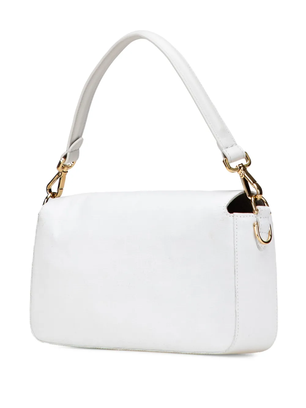 Pre-owned Fendi 2010-2025 Paint Your Own Baguette Canvas Baguette With Painting Kit Satchel In White