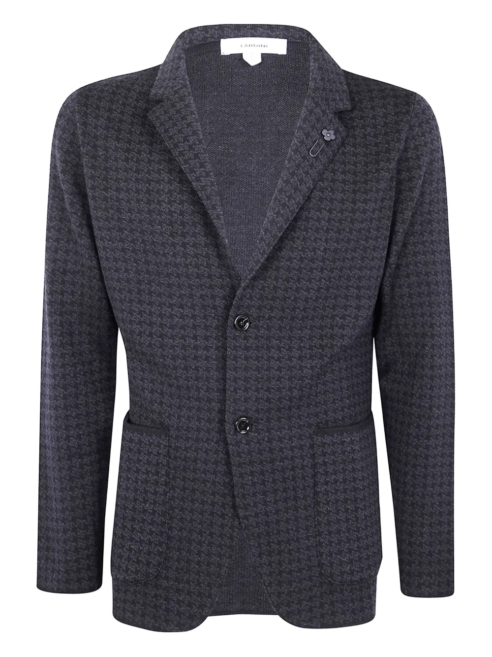 Lardini Jack met pied-de-poule print en drie knopen Zwart