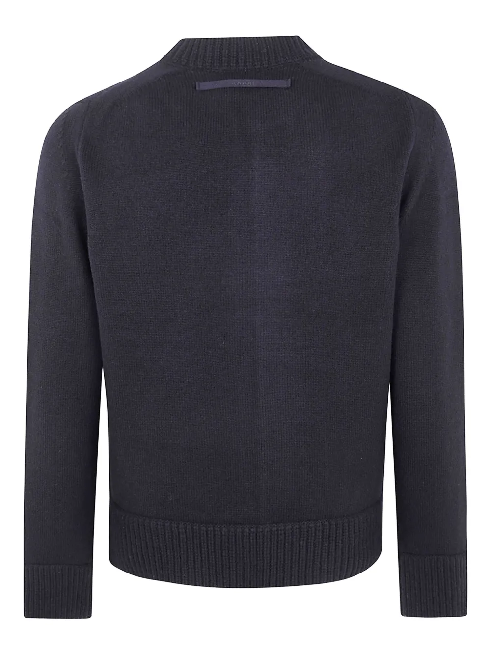 sacai Wollen vest met rits Zwart