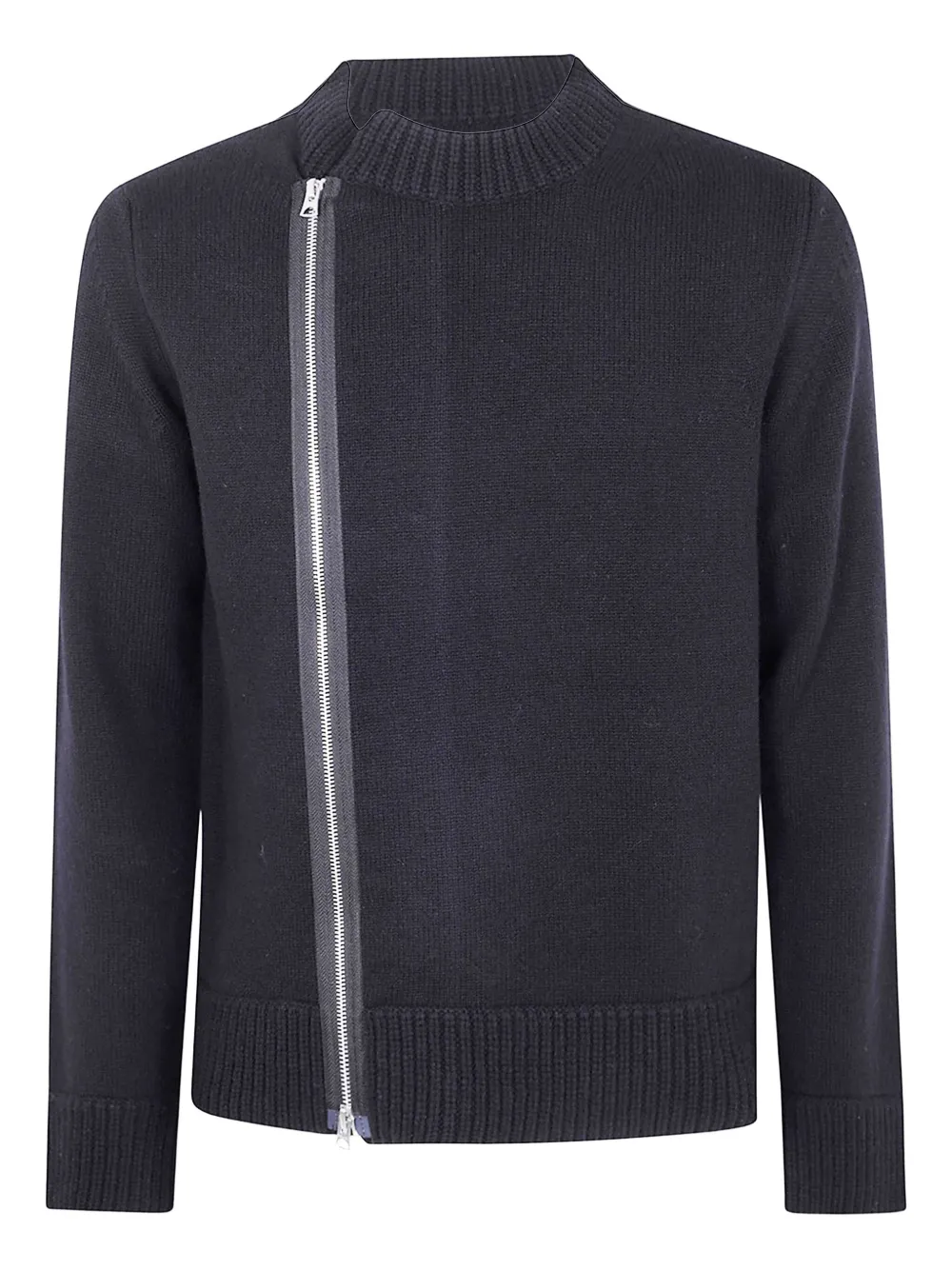 Sacai Wollen vest met rits Zwart