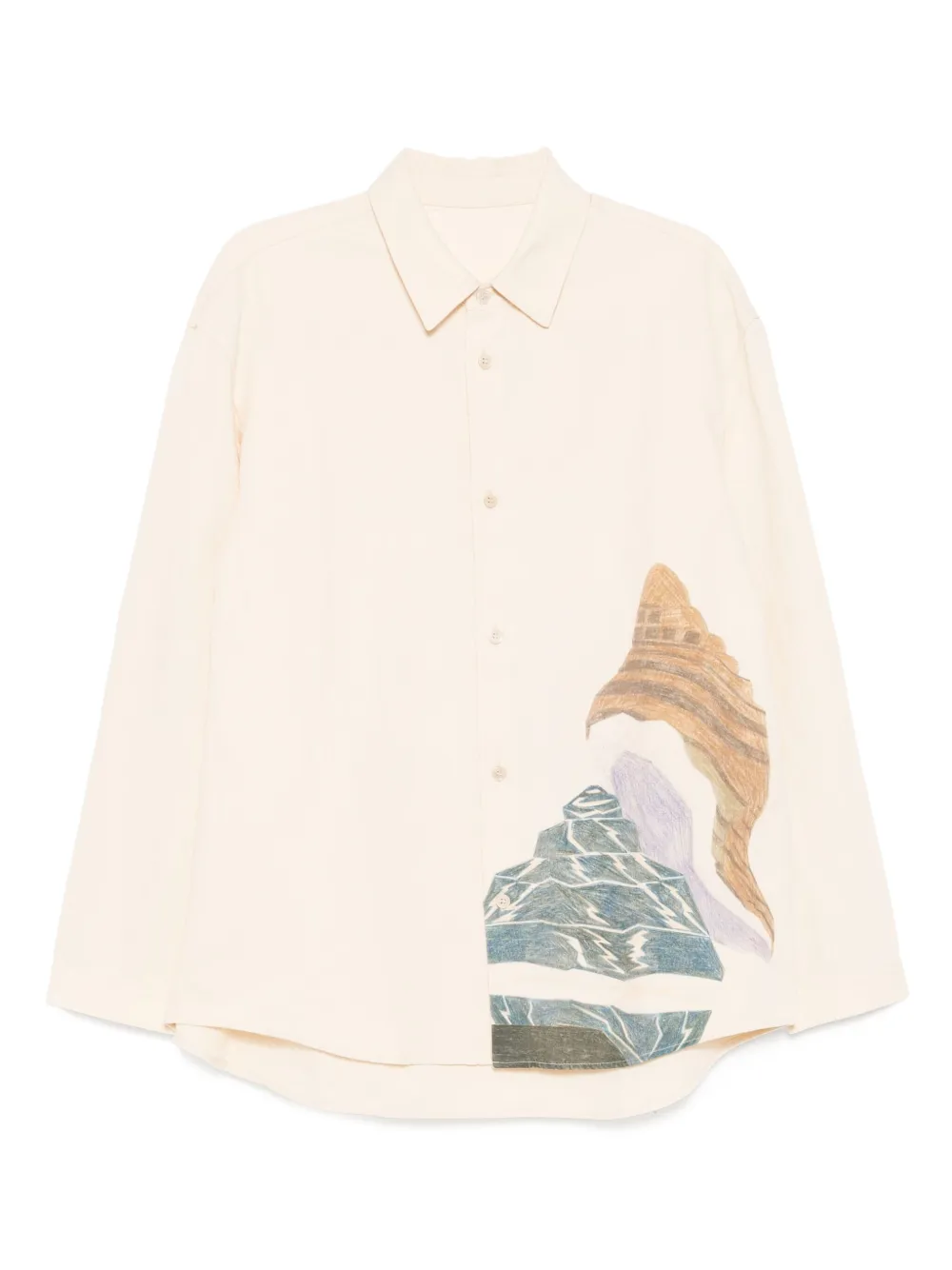 Croquis Graphic-printed Shirt In Neutral