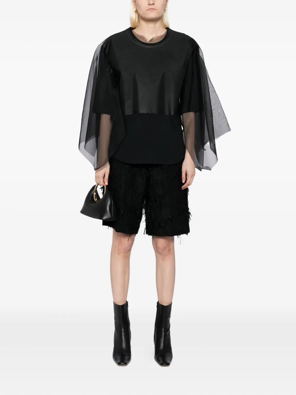 JNBY Shorts met jacquard Zwart