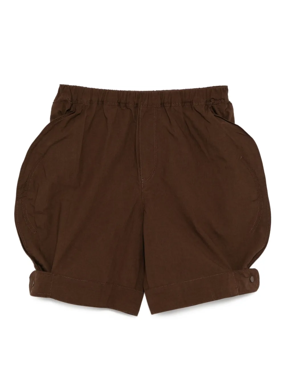 Jnby by JNBY Katoenen shorts met omgeslagen pijpen Bruin
