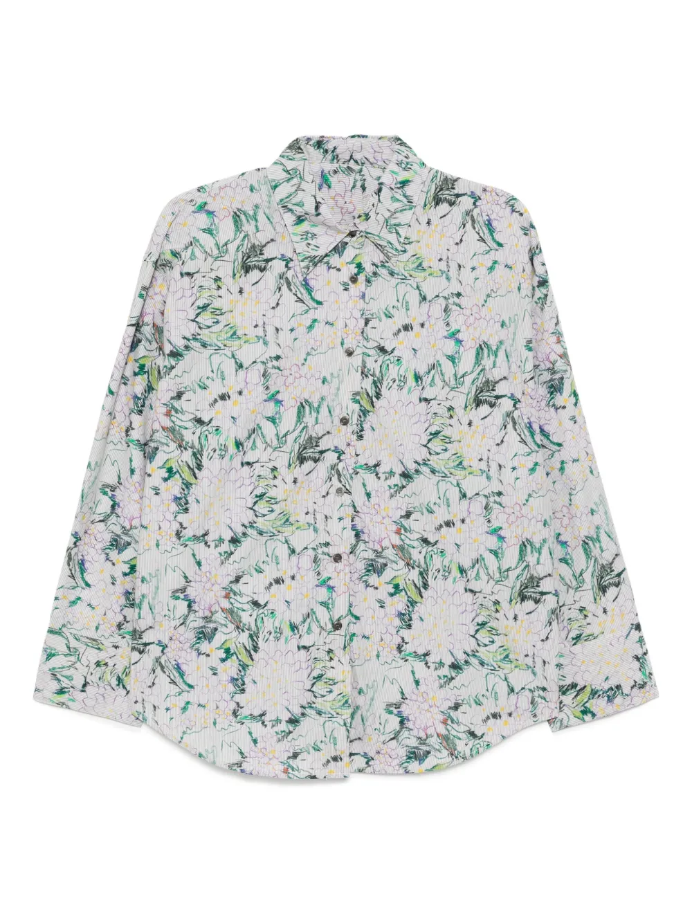 JNBY floral-print cotton shirt | Green | Image 1