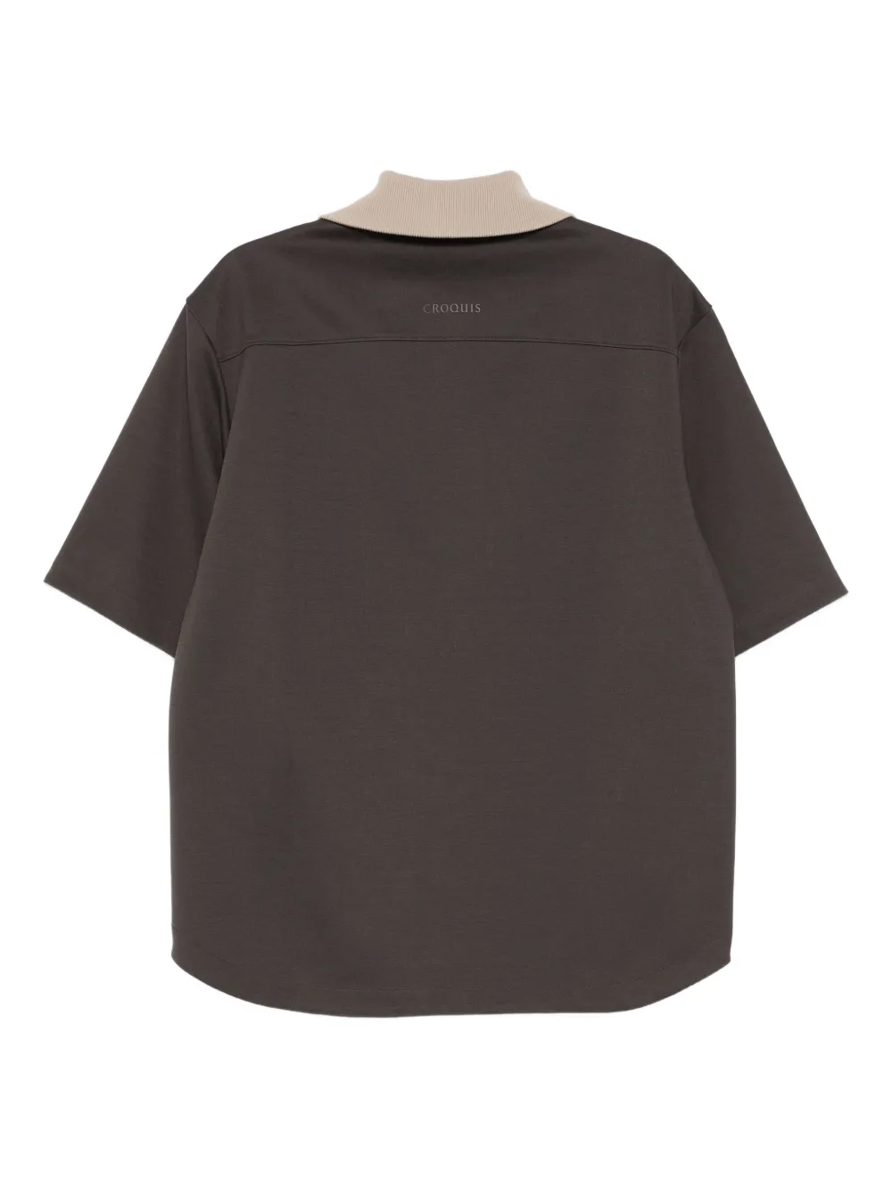 CROQUIS Poloshirt met rits - Bruin