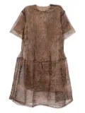 JNBY A-line short-sleeves dress - Brown