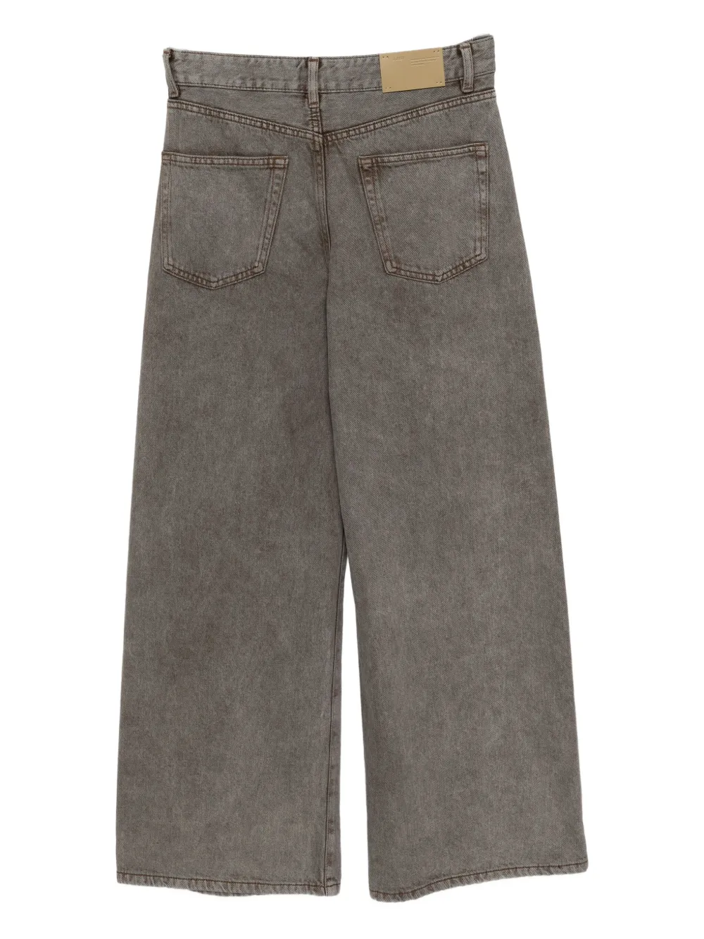 JNBY Jeans met wijde pijpen en opgerolde cuffs - Bruin
