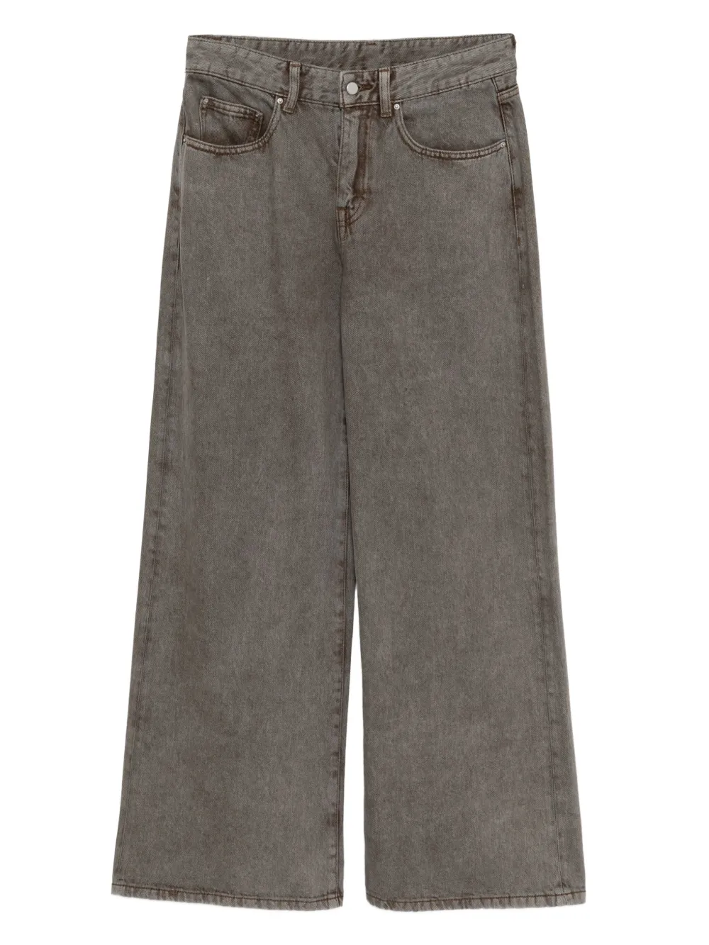 JNBY Jeans met wijde pijpen en opgerolde cuffs Bruin