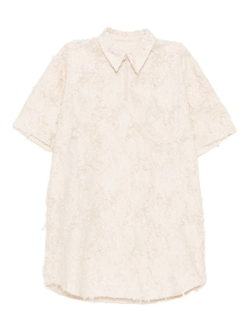 JNBY Jurk met jacquard en korte mouwen Beige
