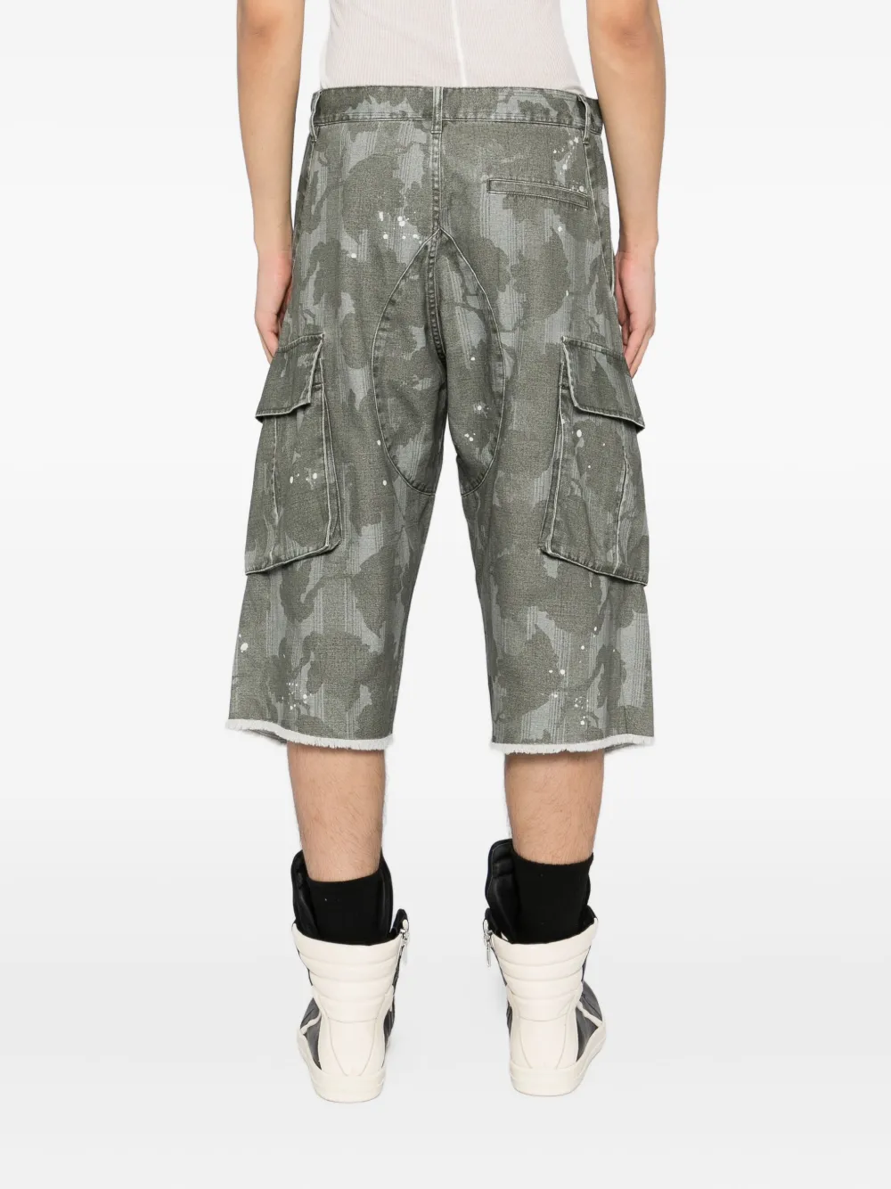 CROQUIS Shorts met camouflageprint Groen