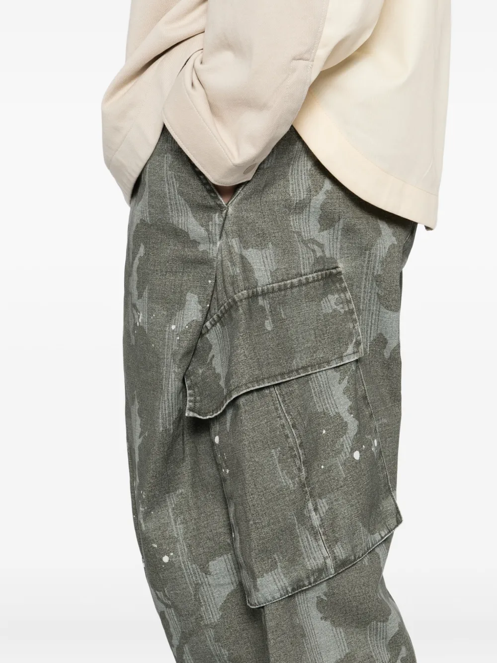 CROQUIS Shorts met camouflageprint Groen