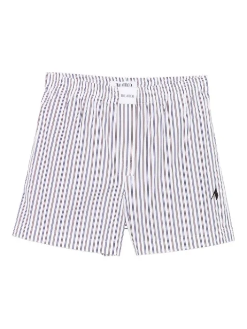 The Attico striped cotton shorts