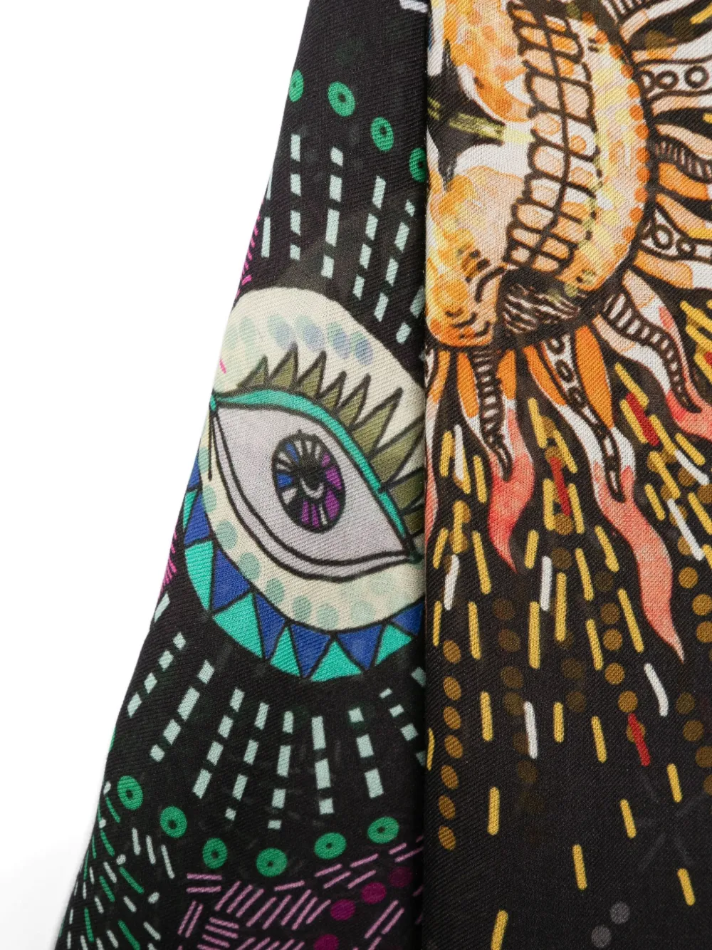 Faliero Sarti graphic-print scarf - Zwart