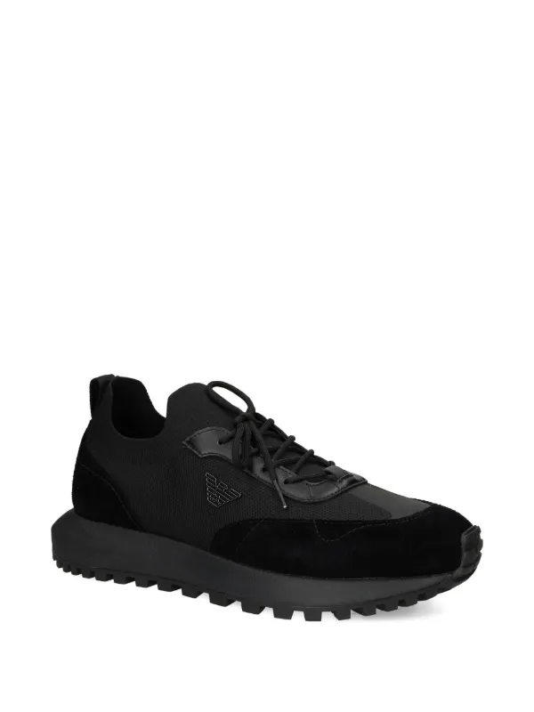 Emporio Armani ニットスニーカー | ブラック | FARFETCH JP
